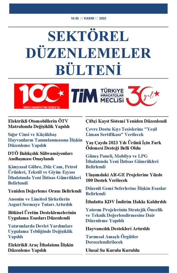 16-31 Kasım 2023 Bülteni 